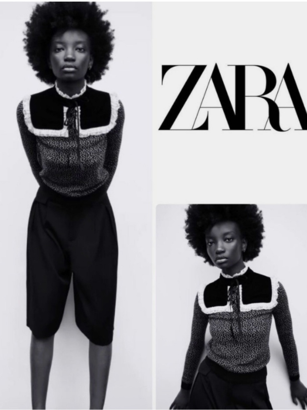 Zara Velvet Combination
Knit Sweater